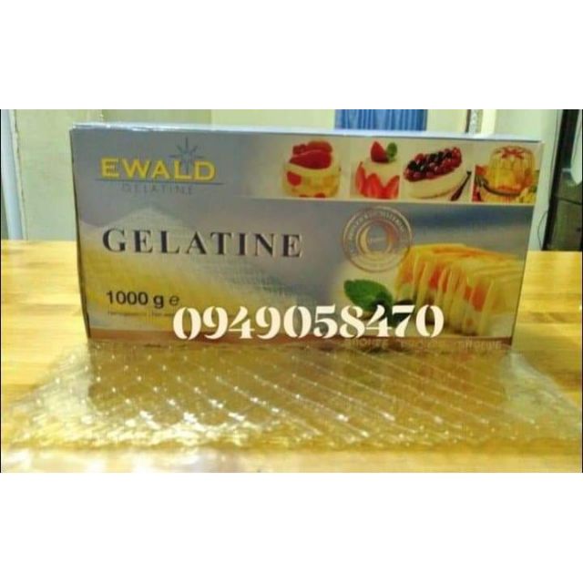 SET 10 Lá gelatin Đức ewald  hàng chuẩn, date mới