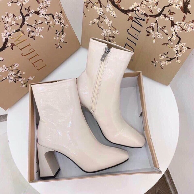 Boot da bóng trơn gót vát sẵn kho kèm ảnh thật