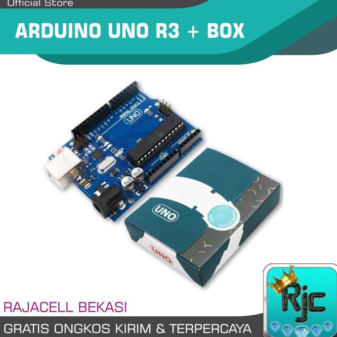 Bộ Mạch Uno R3 Dip Atmega328 + Hộp + Cáp Dữ Liệu Cho Arduino