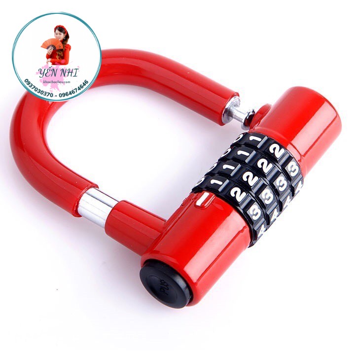 ổ khoá chữ U chống trộm 4 mã số không cần chìa