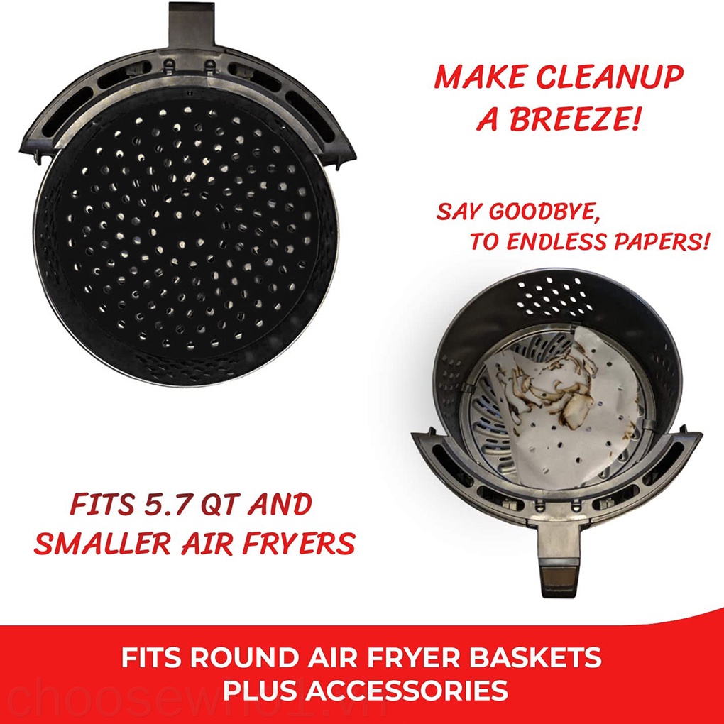 2 Miếng lót silicon tròn chống dính cho nồi chiên không dầu