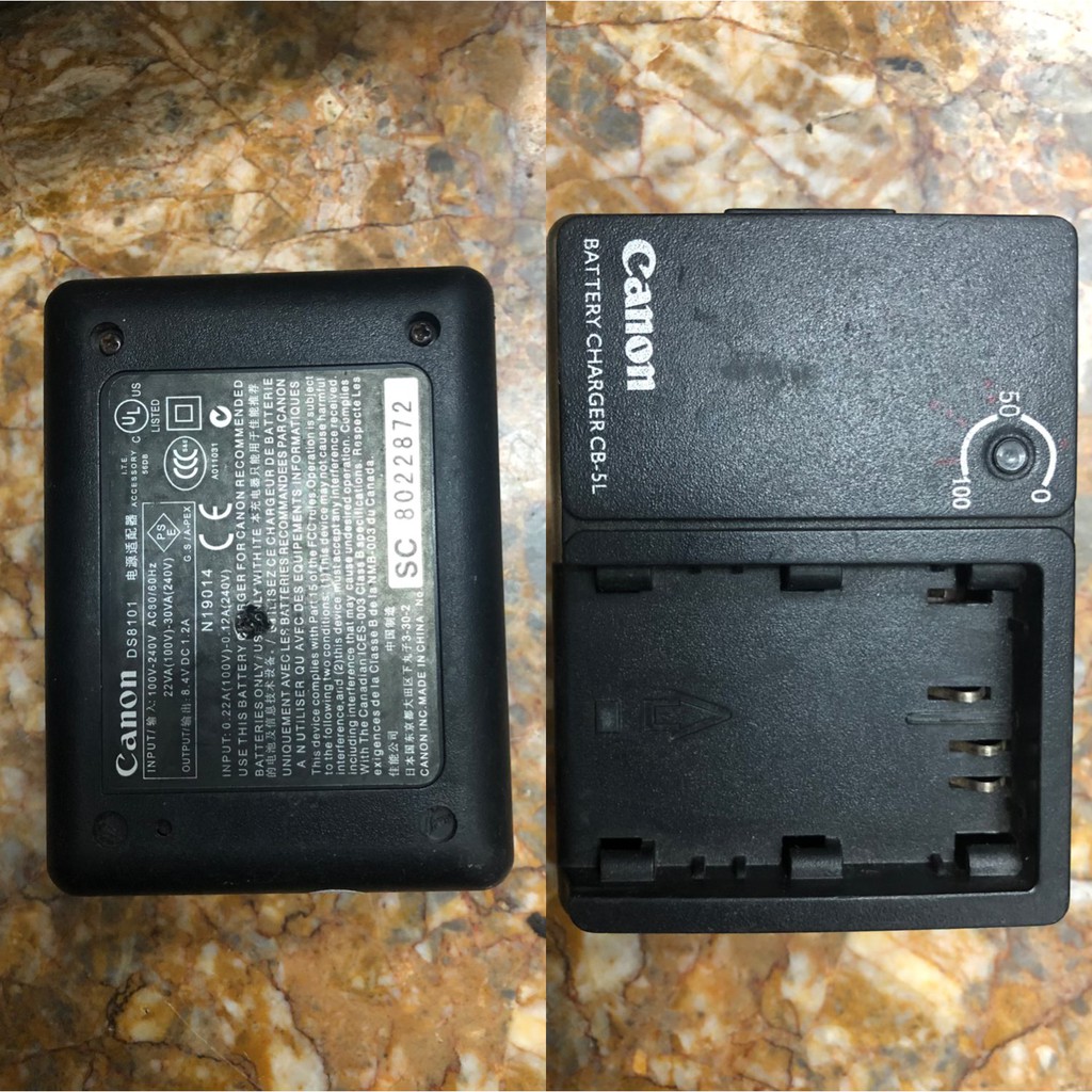 🌟CŨ ZIN🌟 ĐỐC DOCK CỦ SẠC PIN CANON CB 5L 511 512 522 cho MÁY ẢNH 10D 20D 30D 40D 50D 5D1 BP511 BP512