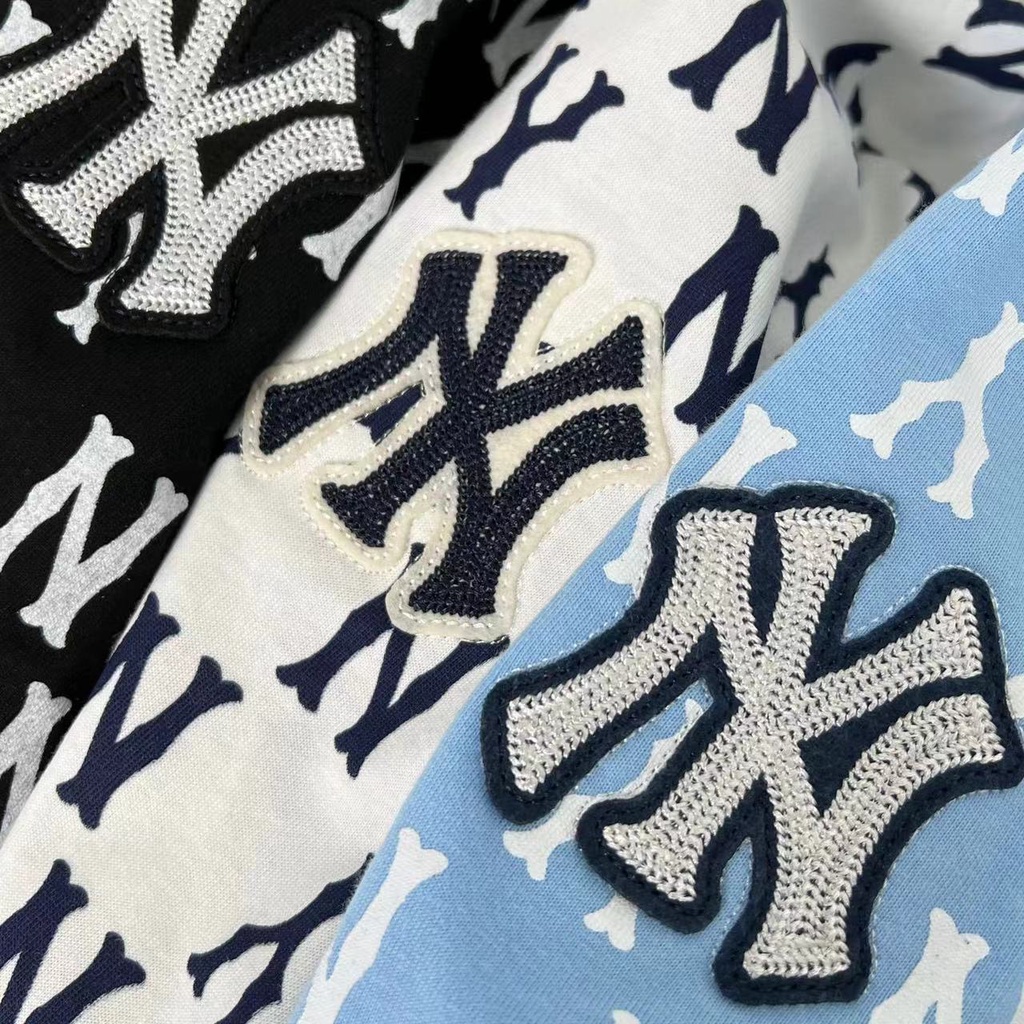 Áo Thun POLO Tay Ngắn In Chữ MLB Presbyopic Phong Cách Retro Thời Trang Mùa Hè 22 Dành Cho Nữ