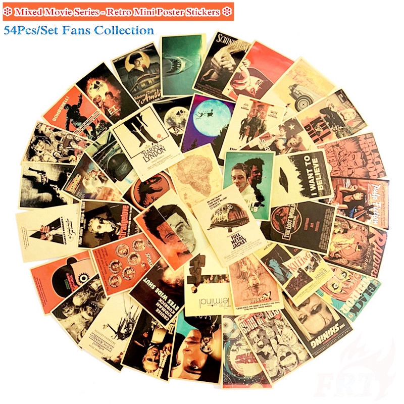 ❉ Classical Movie Retro Mini Poster Series 02 Stickers ❉ 54Pcs/Set Waterproof DIY Fashion Doodle Decal Stickers