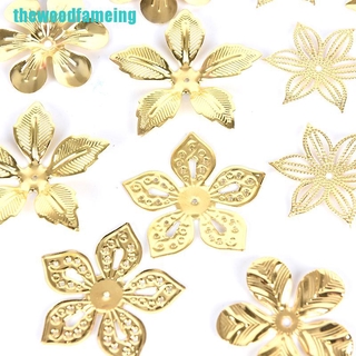 50 Bông hoa xỏ trang trí bằng kim loại kiểu cổ điển để làm trang sức thủ công
