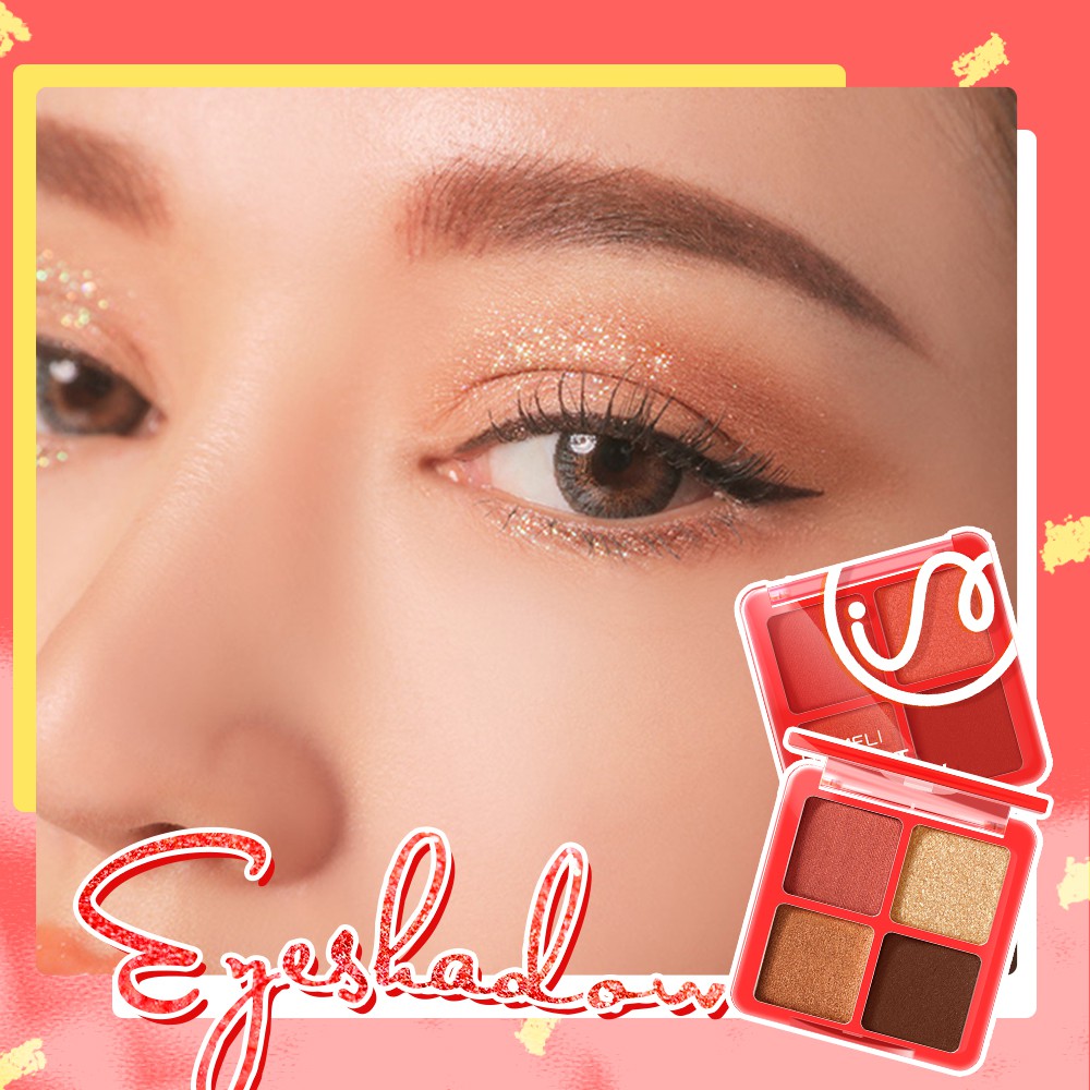 Bảng phấn mắt SACE LADY ML375 4 màu sắc tông lì và ánh nhũ lấp lánh sắc số cao trang điểm lâu trôi 50g | BigBuy360 - bigbuy360.vn