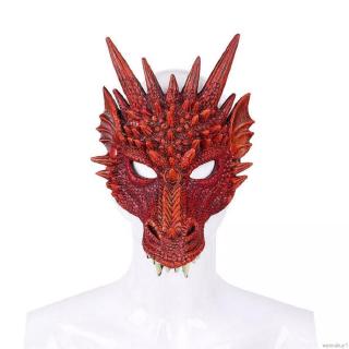 Mặt Nạ Nửa Mặt Hình Rồng 3d Hóa Trang Halloween