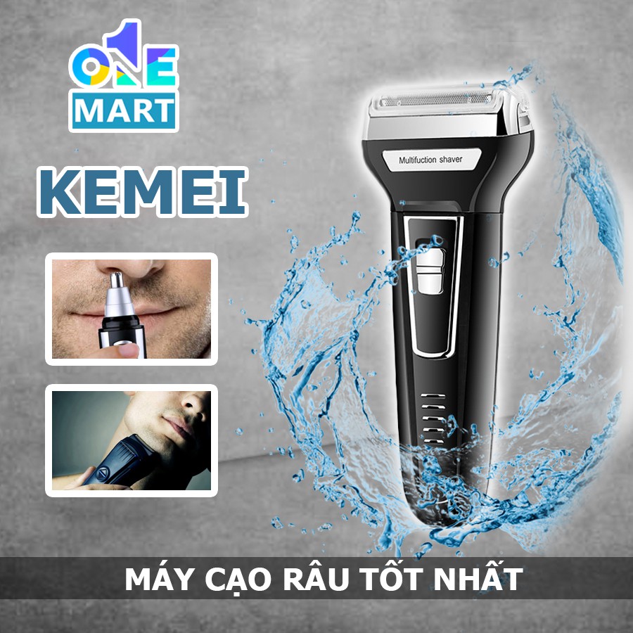 [ĐỜI MỚI NHẤT] Máy cạo râu tông đơ cắt tóc máy tỉa lông mũi 3 trong 1 Keimei KM - 6558