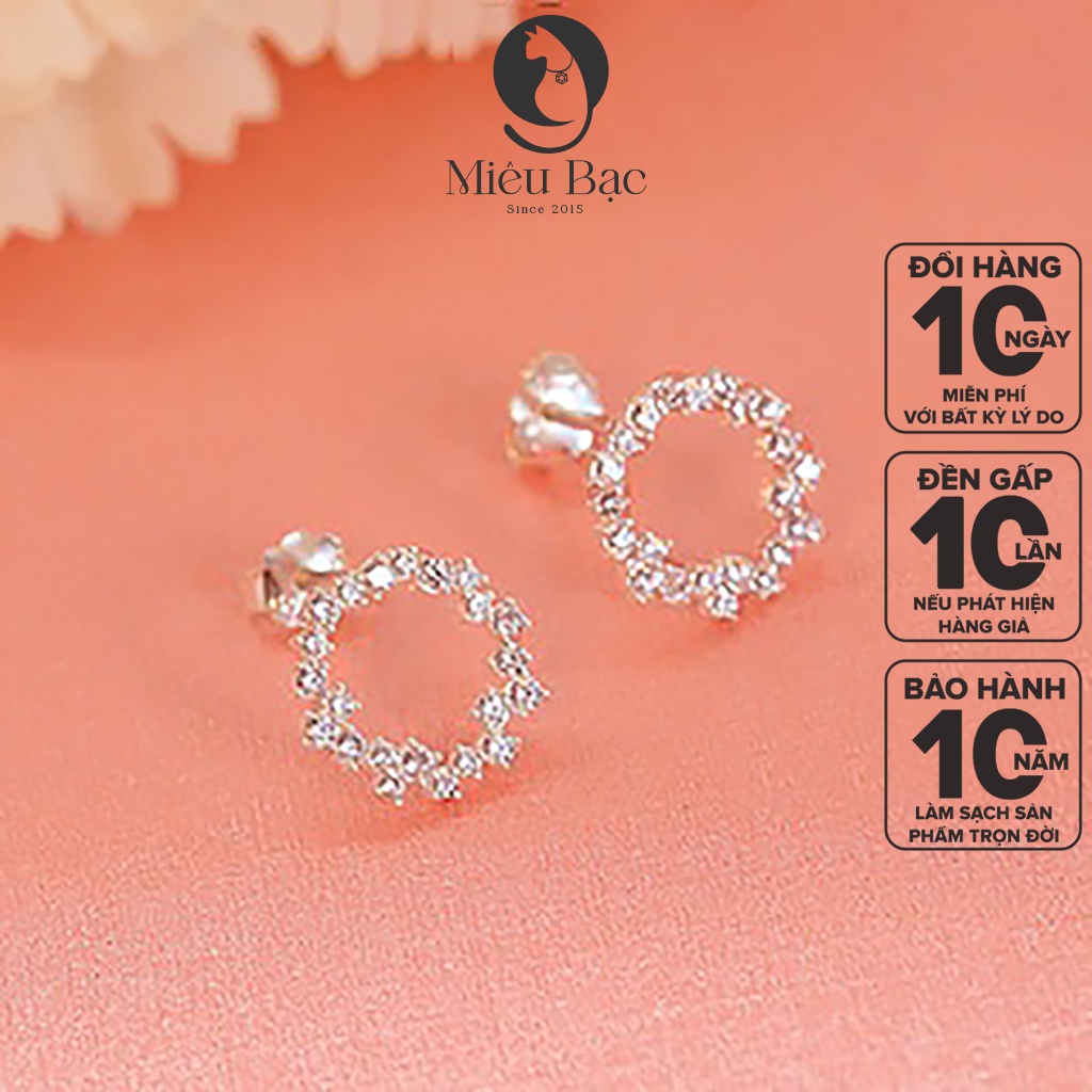 Bông tai bạc nữ Huyền thoại Biển xanh chất liệu bạc s925 thời trang phụ kiện trang sức nữ Miêu Bạc B400164x