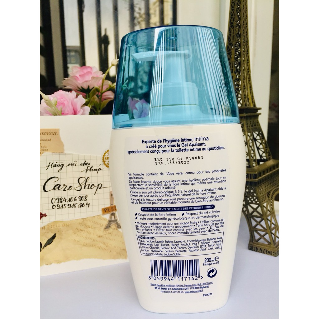 Dung dịch vệ sinh phụ nữ INTIMA - nội địa Pháp 200ml (Extra doux - Apaisant - Neutre - Regulateur Active)