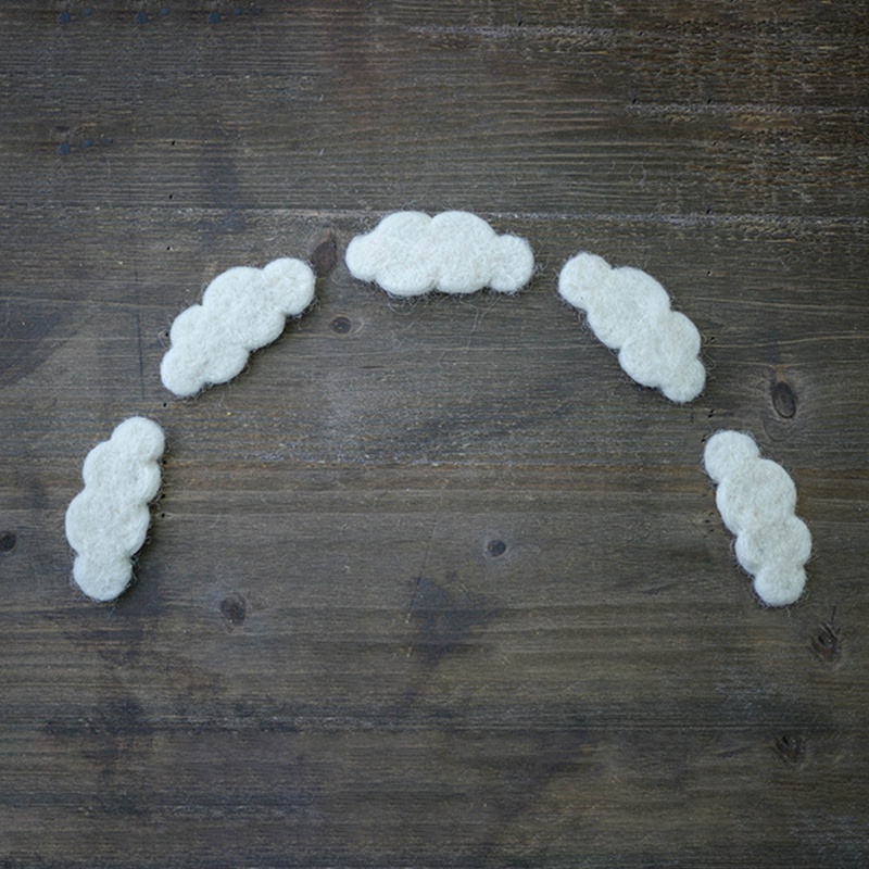 Bong Bóng Vải Len Nỉ Hình Chú Cừu / Đám Mây Làm Phụ Kiện Chụp Ảnh Cho Bé Sơ Sinh