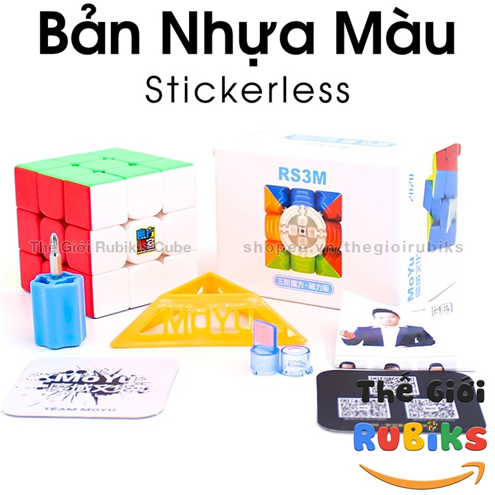 Rubik RS3M 2020 Có Nam Châm. Rubik 3x3 MoYu RS3 M 2020 Plus Sticker & Stickerless Mod Nam Châm Rẻ Nhất