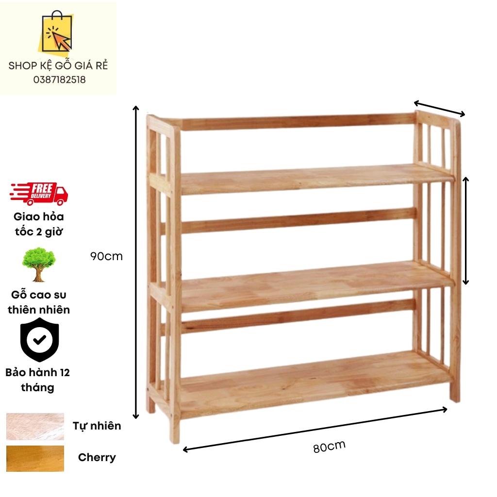 Kệ sách gỗ 3 tầng ngang 80cm