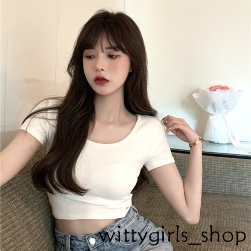 Wittygirls_ Shop | Áo Thun Ngắn Tay Ôm Dáng Thời Trang Mùa Hè Dành Cho Nữ