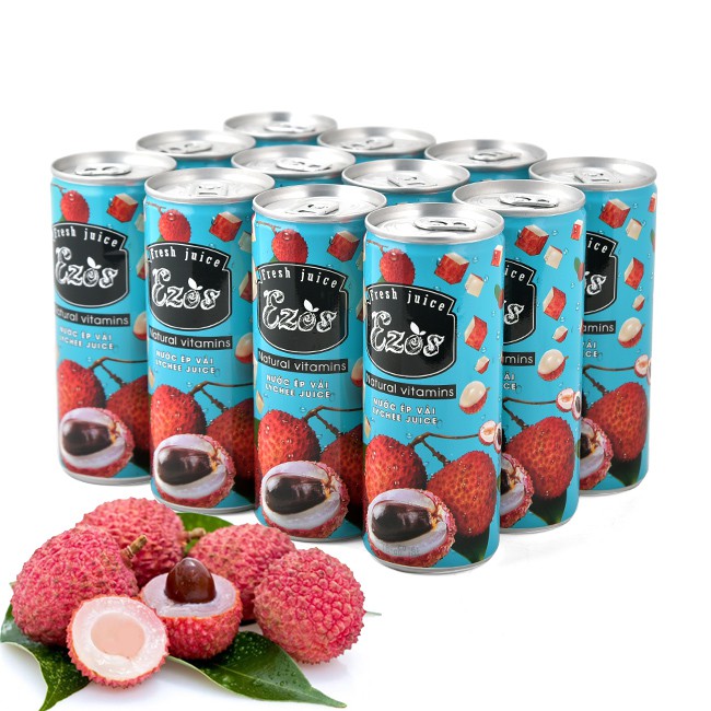 Combo 1 thùng 30 lon - 6 vị nước ép Ezos