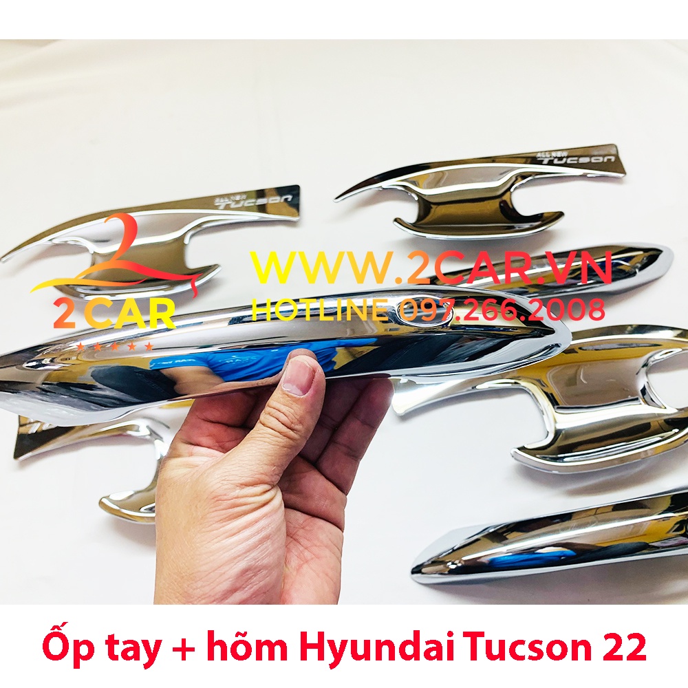 Ốp Tay nắm, Hõm Cửa Xe Hyundai Tucson 2022-2023 Mạ Crom cao cấp