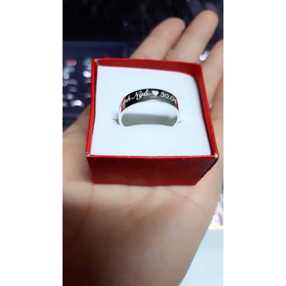 NHẪN TRƠN KHẮC THEO YÊU CẦU NHÂN UNISEX CHO CẢ NAM VÀ NỮ