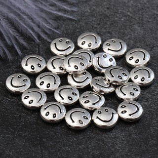 10 Chiếc Hợp Kim Mặt Cười Hạt Miếng Đệm Hạt Trang Sức Làm DIY Quyến Rũ Vòng Tay Necklack