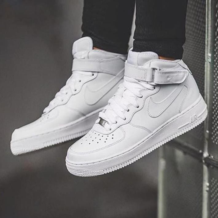 [ Sales 11-11] [Hàng Auth] GIÀY NIKE AIR FORCE 1 Mid  ALL TRẮNG [FULL HỘP] . 11.11 : az11