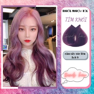 Thuốc nhuộm tóc tím khói cần tẩy tóc lên lv9 cho nam và nữ |trends hair|