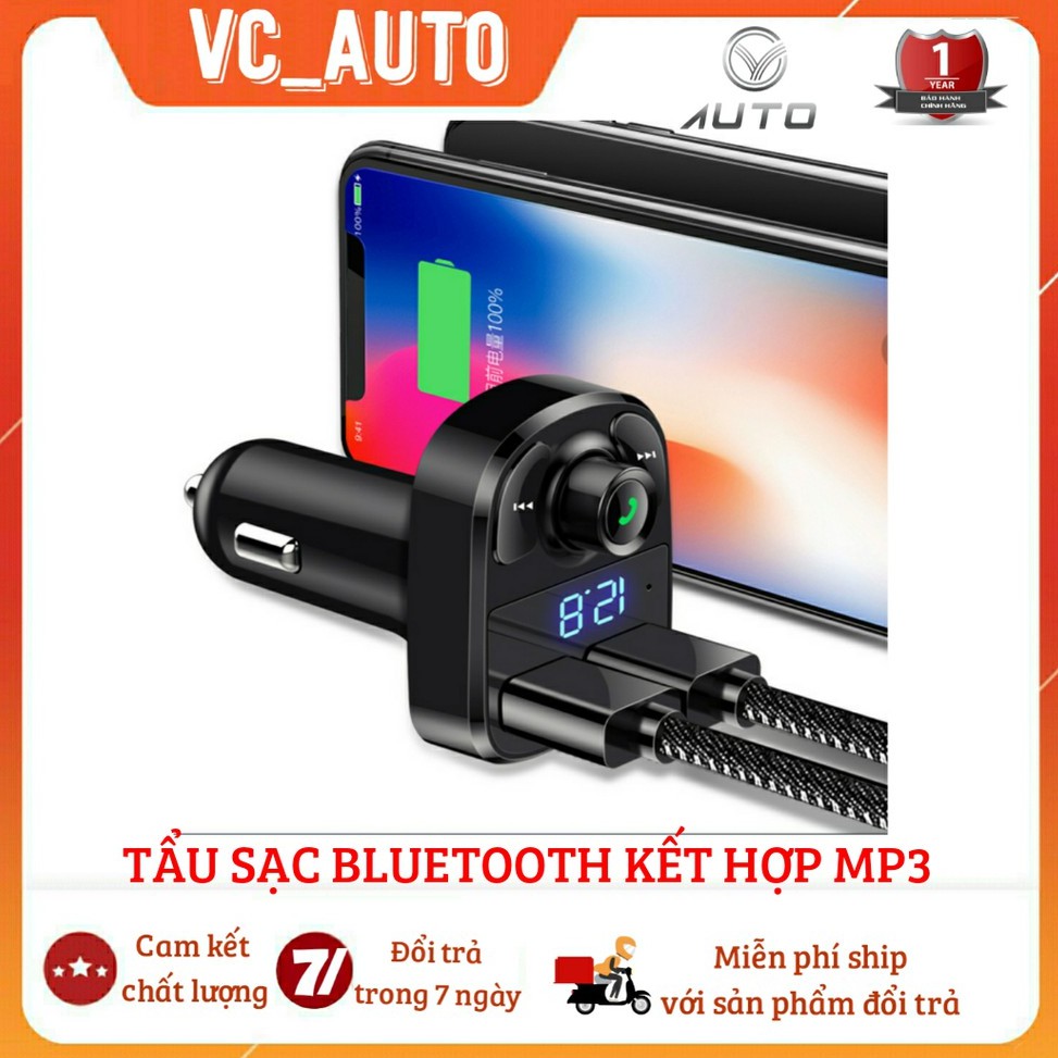 Tẩu sạc Hyundai bluetooth kết hợp mp3 cho ô tô, xe hơi