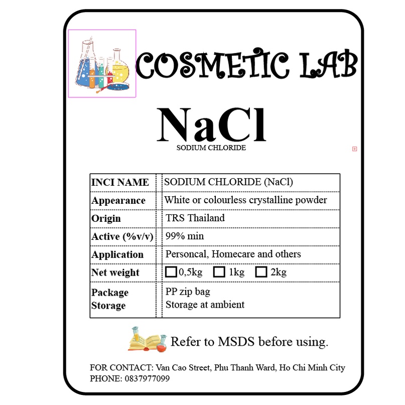 Muối tinh khiết NaCl Thái Lan