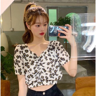 ❄️ÁO CỔ V DÚN NGỨC HOA CÚC