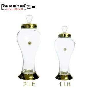 Bình Ngâm Rượu Sâm Thủy Tinh 2 Lít