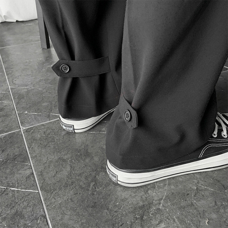 Solid Color Slack Pant Base Summer Thin Jogger Pants Men's Hot Sale Clothing Wide Leg Straight Casual Pants Males