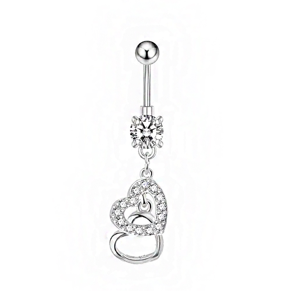 Khuyên Rốn Hình Rắn Và Hoa Hướng Dương Dát Đá Zircon Nhiều Màu Sắc Bằng Thép Không Gỉ Hoang