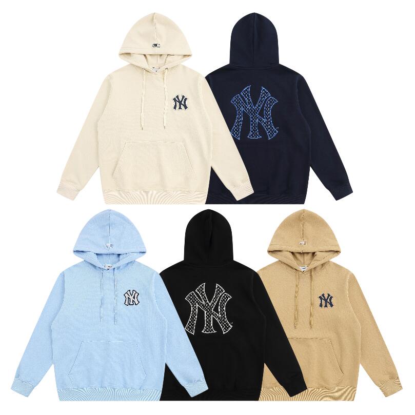 ❤❀  ❤ Mlb Áo Hoodie Họa Tiết Thêu Chữ NY Thời Trang Cho Nam Nữ