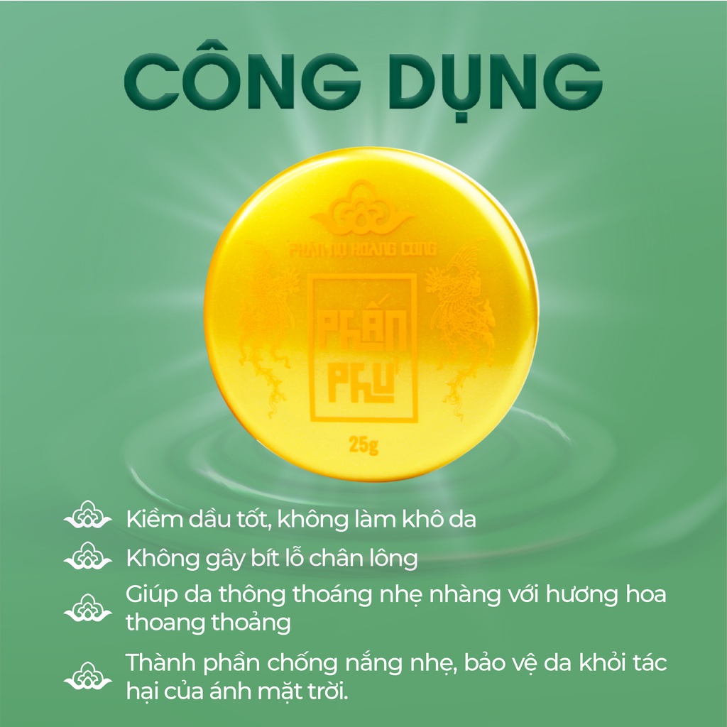 Phấn phủ tinh chất ngọc trai màu trắng Phấn nụ Hoàng Cung lớp phủ hoàn hảo, mịn màng, tự nhiên, kiềm dầu tốt 25gr