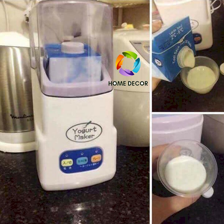 Máy làm sữa chua Yogurt Maker Nhật Bản CHÍNH HÃNG, Máy làm sữa chua 3 nút- HOME DECOR