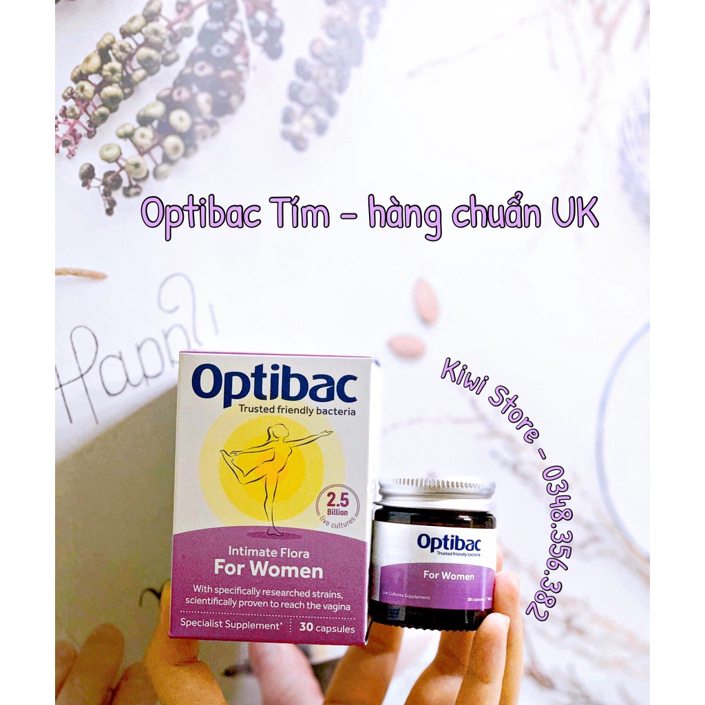 Men vi sinh Optibac tím (Optibac For Women) UK - mẫu mới 30 viên