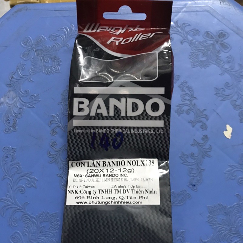 Bộ bi nồi 12g xe Nouvo 4-5-6 thương hiệu Bando