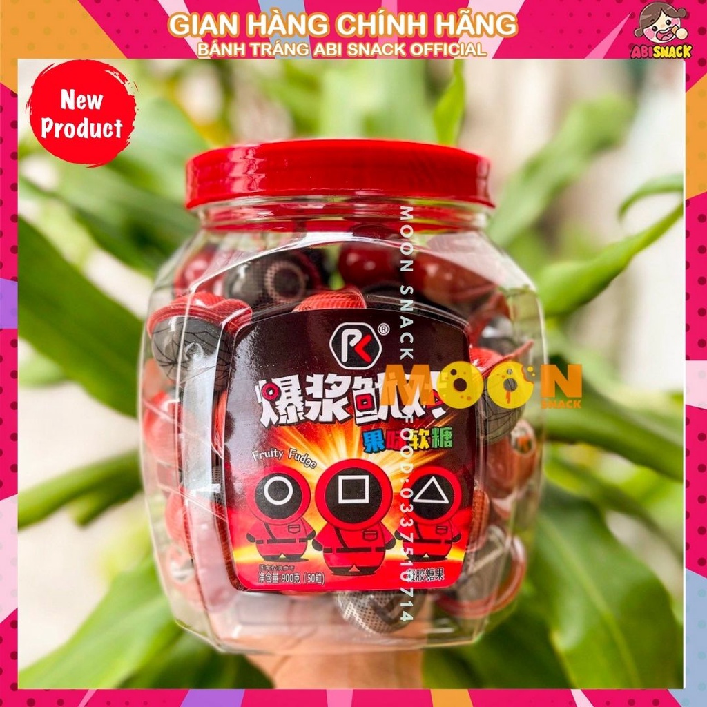 Thạch rau câu kẹo dẻo Squid game/con mắt/quả đào/hành tinh/có nhân mứt loại ngon-Eye Candy Funny Castle HongKong