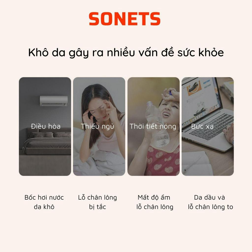 Máy Phun Sương Tạo Ẩm Không Khí SONETS Máy Phun Dung Tích Lớn K15, Phun Sương Tạo Ẩm Phòng Ngủ Màn Led Hiển Thị Độ Ẩm