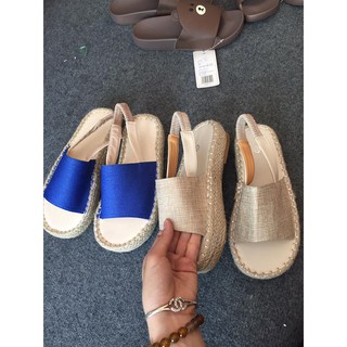 sandal quai ngang đế cói