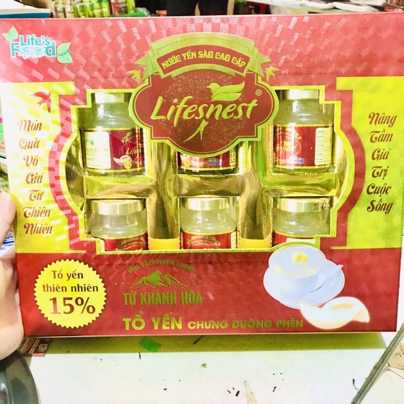 Hộp 6 Yến Sào Lifesnest- Chưng Đường Phèn 70gr