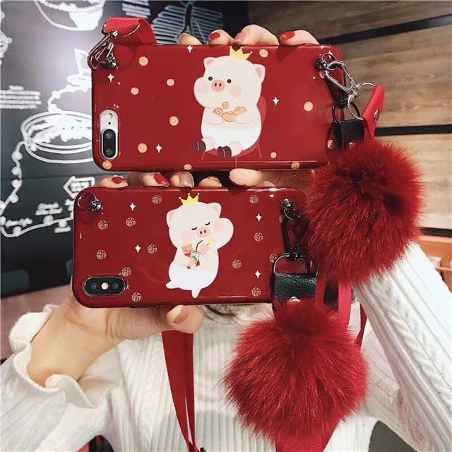 Ốp lưng iphone lợn bông tết