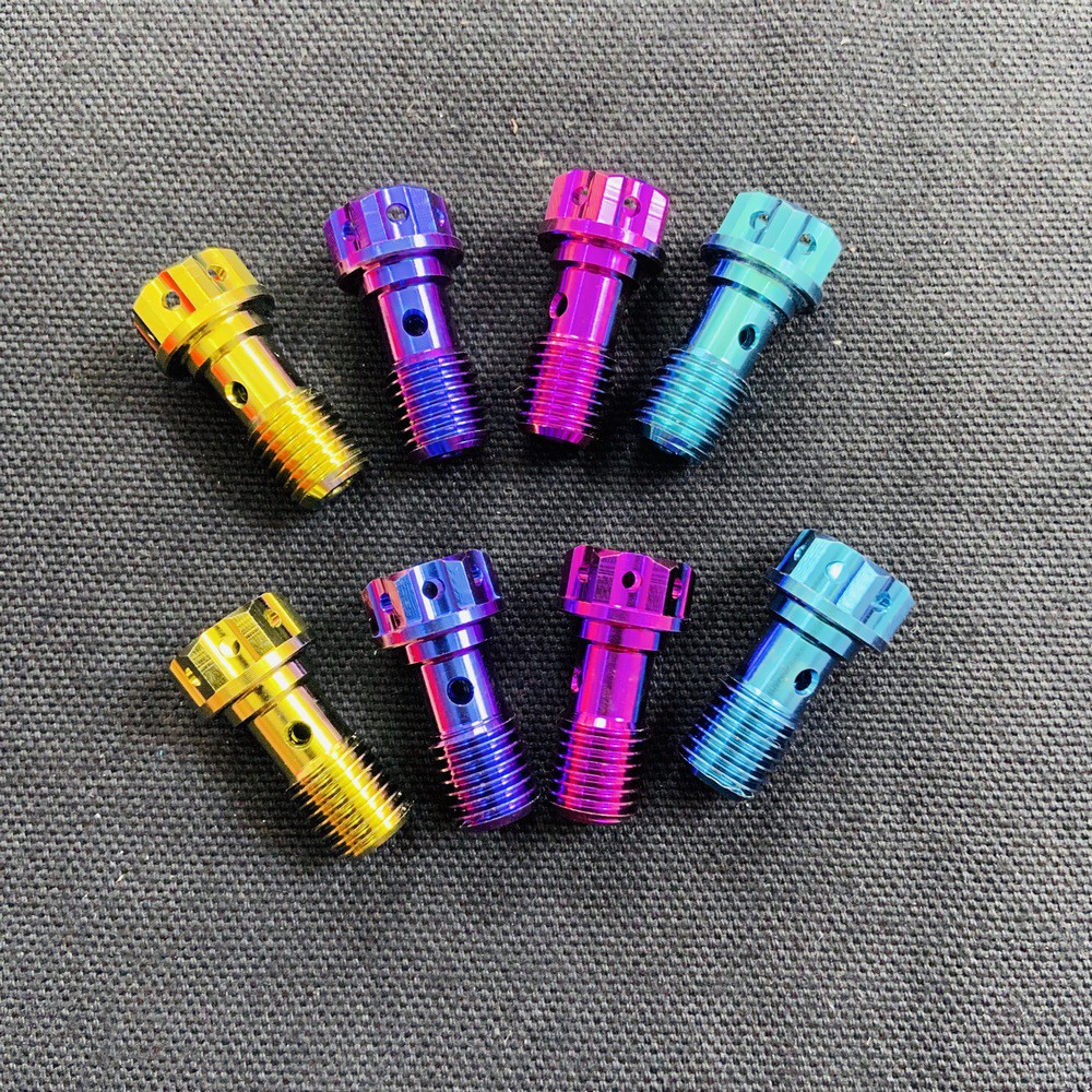 ỐC DÂY DẦU 10LY TITAN GR5 ĐẦU VƯƠNG MIỆN CỰC ĐẸP