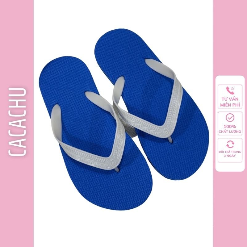 Dép tông nam nữ Thái Lan xỏ ngón giá rẻ CACACHU D020-1, Tông lào unisex đủ size 36-43 hai màu đen xanh