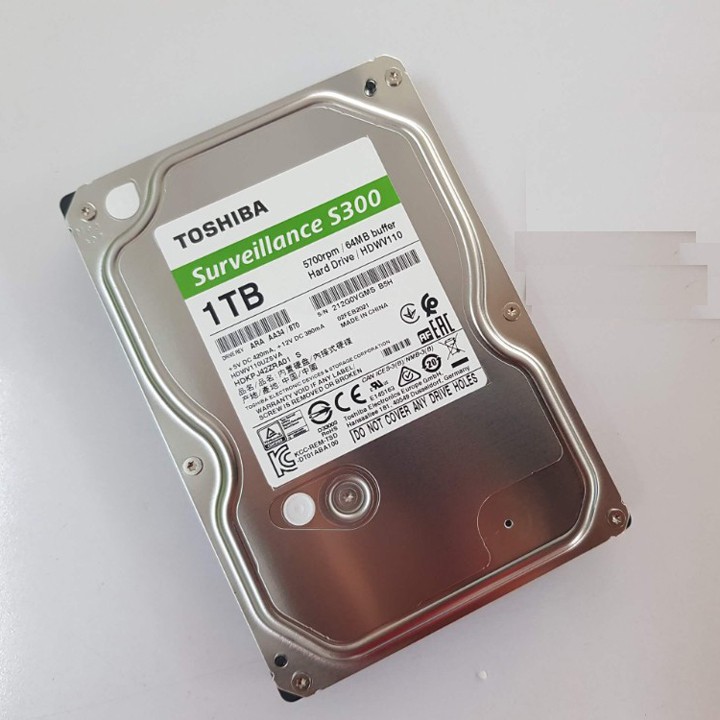 Ổ cứng Toshiba S300 Surveillance HDD 1TB dùng cho đầu ghi camera chính hãng bảo hành 3 năm | BigBuy360 - bigbuy360.vn