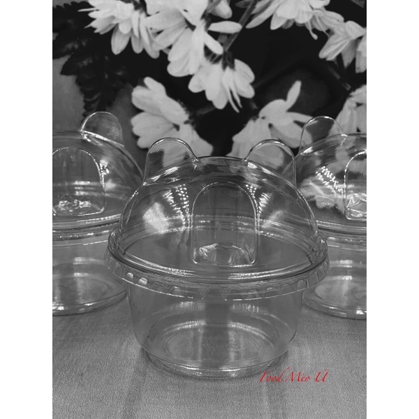 Set 50 cái Hộp PET Gấu Tiramisu-Mousse-Cheesecake