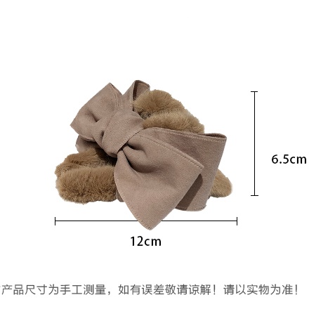 Kẹp tóc hình nơ bằng vải nhung cỡ lớn thời trang thu đông cho nữ