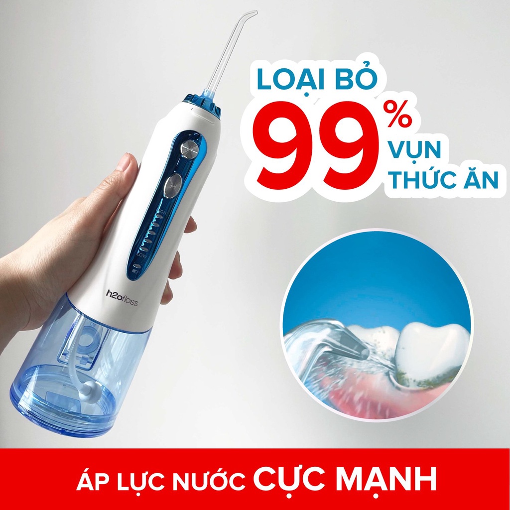 Máy tăm nước H2OFloss HF6P HF9P phiên bản mới nhất 2022 tặng kèm túi đựng du lịch