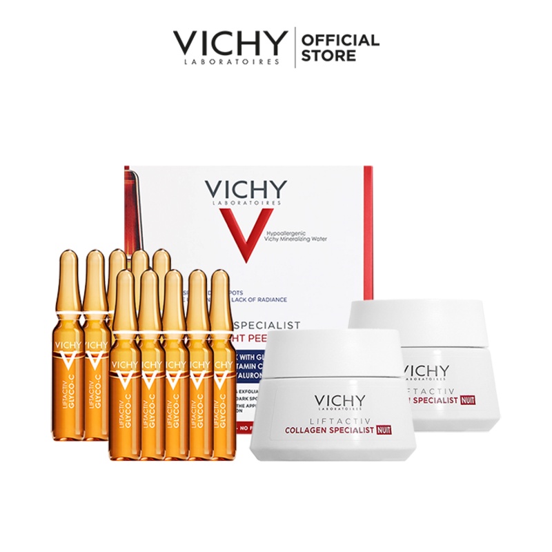 Bộ dưỡng chất giảm thâm nám, làm sáng da Vichy Lift Active GlycoC Ampoules