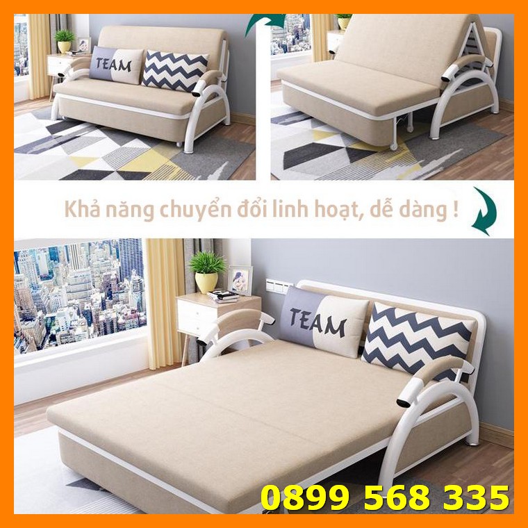 Giường Gấp Gọn Thông Minh thành ghế Sofa, Sofa Giường Đa Năng Nệm Cao Su