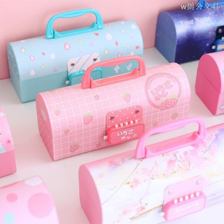 Hộp Đựng Bút Chì Có Mật Khẩu Thiết Kế Hoạt Hình Dễ Thương Đa Năng Phong Cách Hàn Quốc Cho Học Sinh Tiểu Học
