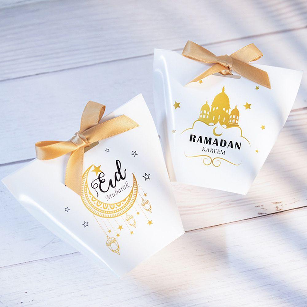 CHOOKEY Set 5 Túi Giấy Đựng Kẹo In Chữ Happy Eid Mubarak